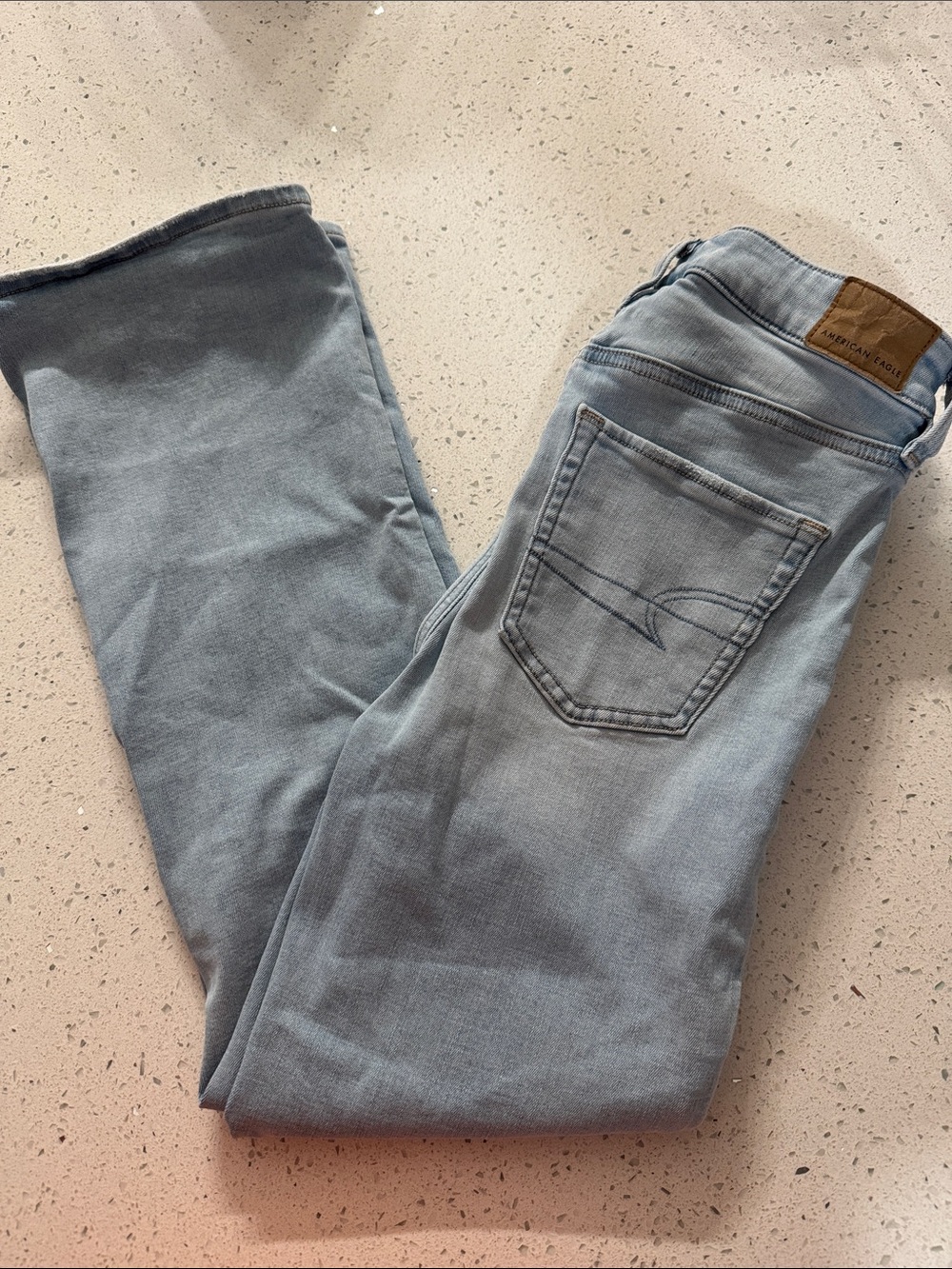 American Eagle Kick Boot Crop Light Blue Women's Jeans